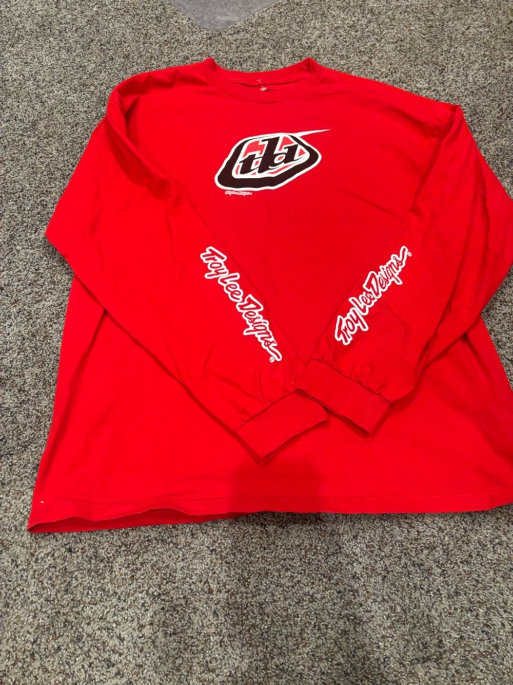 Troy Lee Designs Firey Red Long Sleeve Tee Shirt Men’s